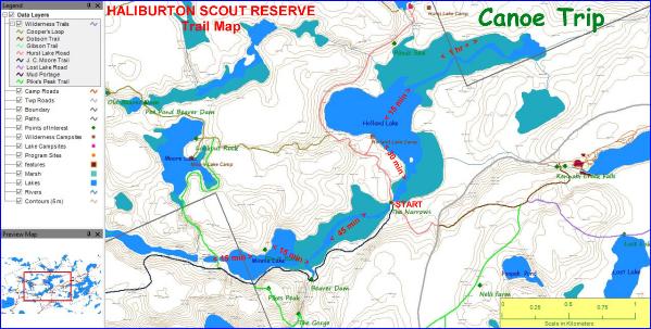 Trail Map - Canoe Trip